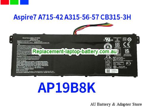 ACER ASPIRE 3 A315-23-R8HF Battery 3831mAh, 43Wh  11.25V Black Li-Polymer