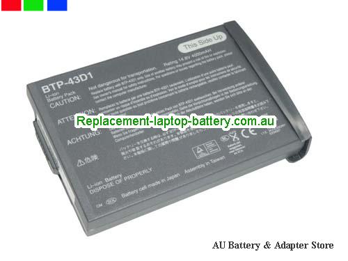 ACER BTP-43D1 Battery 4400mAh 14.8V Grey Li-ion