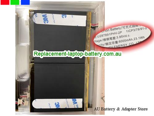 ACER U287891PHV-2P Battery 6000mAh, 23.1Wh  3.85V Black Li-ion