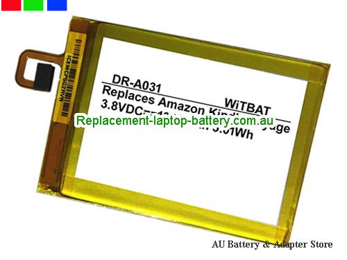 AMAZON NM460GZ Battery 1320mAh, 5.01Wh 3.8V Sliver Li-Polymer