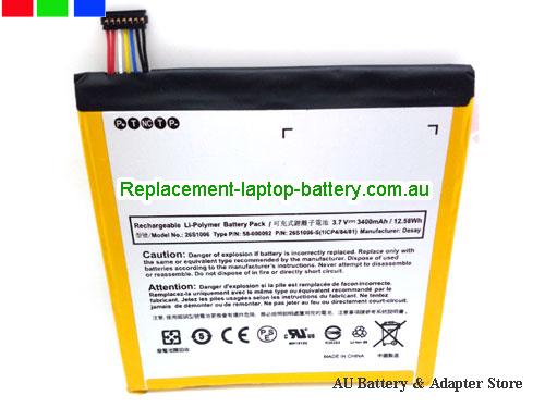 AMAZON PW98VM Battery 3400mAh, 12.58Wh  3.7V Sliver Li-ion