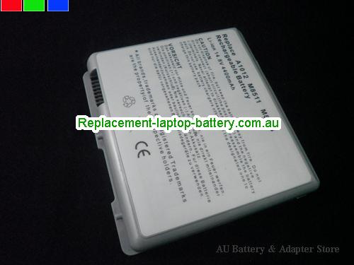 APPLE PowerBook G4 15 Titanium Series Battery 4400mAh 14.8V Gray Li-ion