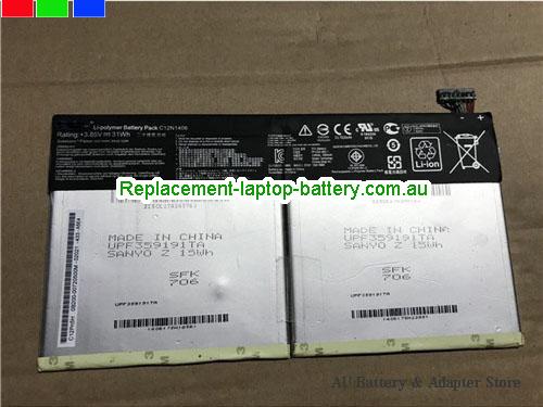 ASUS Pad Transformer Book T100TAL Battery 7820mAh, 31Wh 3.85V Black Li-ion