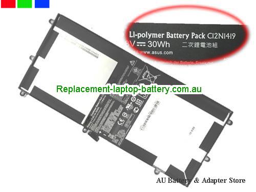 ASUS Transformer Book (T100 Chi) 10.1 Inch Windows 8 tablet Battery 7660mAh, 30Wh 3.8V Black Li-ion