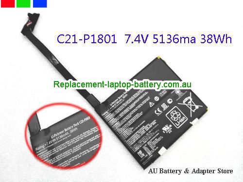 ASUS Transformer AIO P1802-T-B006M Battery 5136mAh, 38Wh 7.4V Black Li-ion