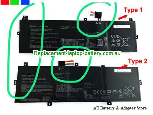 ASUS ZenBook UX430UQ-0132B7200U Battery 4210mAh, 50Wh 11.55V Black Li-ion