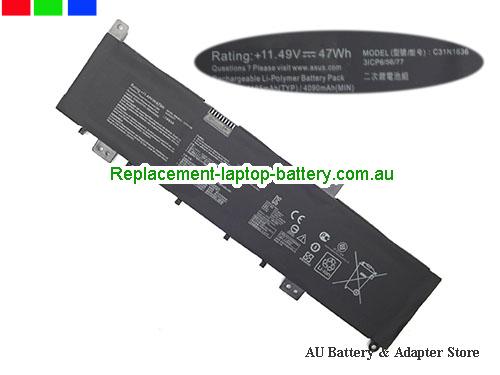 ASUS N580VD-DM467T Battery 4165mAh, 47Wh 11.49V Black Li-Polymer