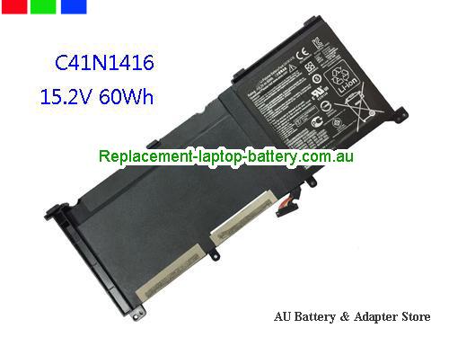 ASUS ZenBook UX501JW-DS71T Battery 4400mAh, 60Wh 15.2V Black Li-ion