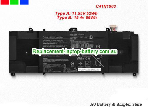 ASUS B9450FA-BM0193R Battery 4335mAh, 66Wh 15.4V Black Li-Polymer