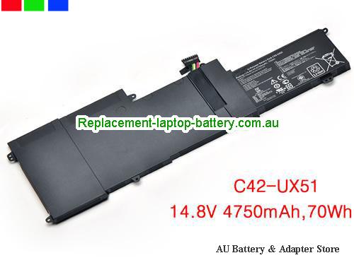 ASUS Zenbook U500VZ Battery 4750mAh, 70Wh 14.8V Black Li-Polymer