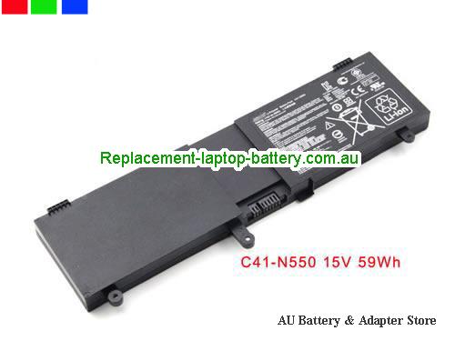 ASUS N550JK-DB74T Battery 4000mAh, 59Wh 14.8V Black Li-Polymer