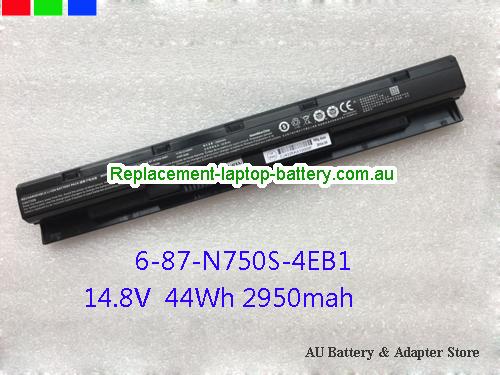 CLEVO N750WU Battery 2950mAh, 44Wh 14.8V Black Li-ion
