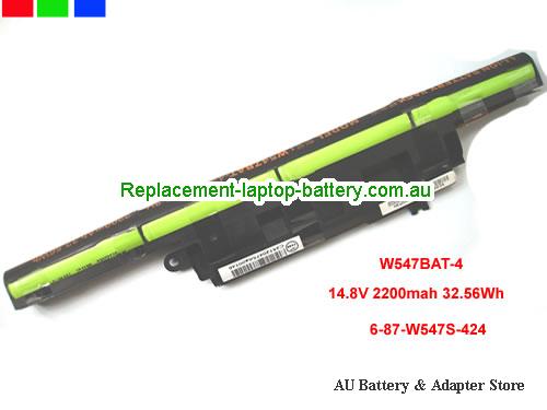 CLEVO 6-87-W547S-424 Battery 2200mAh, 32.56Wh  14.8V Black Li-ion