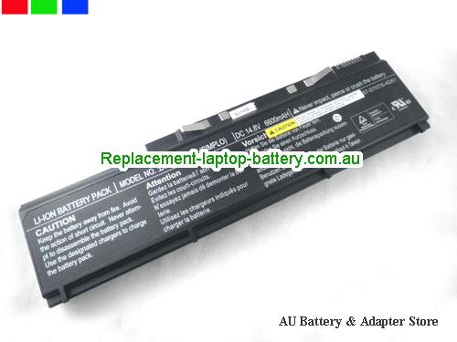 CLEVO PortaNote D750W Series Battery 6600mAh 14.8V Black Li-ion