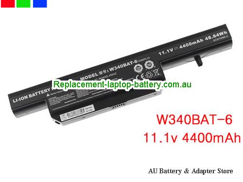 CLEVO G150S Battery 4400mAh, 48.84Wh 11.1V Black Li-ion