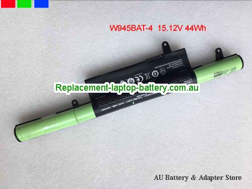 CLEVO 6-87-W945S Battery 2800mAh, 44Wh  15.12V Black Li-ion
