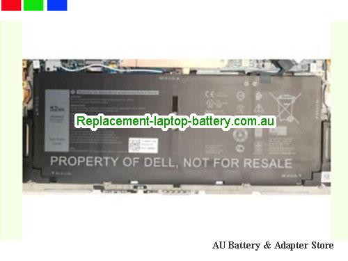 Dell XPS 13 9380 Battery 6500mAh, 52Wh 7.6V Black Li-Polymer