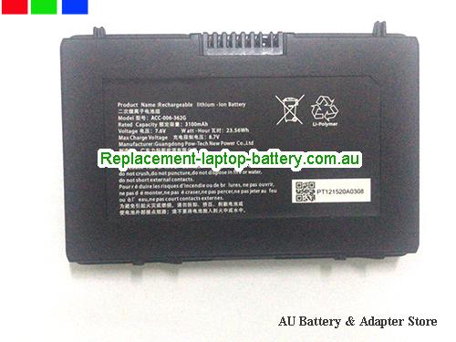 DT REARCH DT363GL Handheld Tablet Battery 3100mAh, 23.56Wh  7.6V Black Li-ion