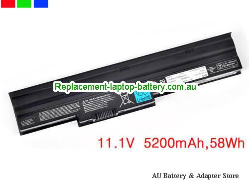 FUJITSU LIFEBOOK NH751 Battery 5200mAh, 58Wh  11.1V Black Li-ion