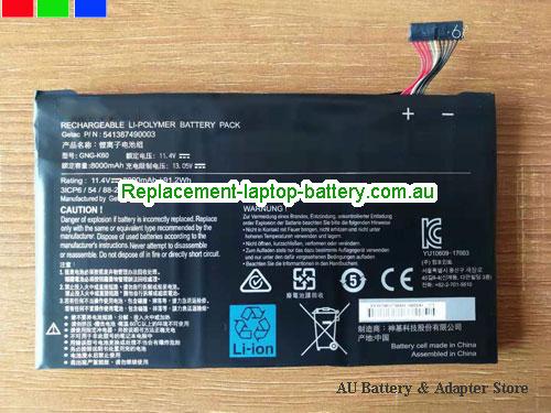 GIGABYTE P56XT Battery 8000mAh 11.4V Black Li-Polymer