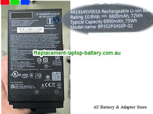 GETAC S410 Battery 6600mAh, 72Wh 10.8V Black Li-ion