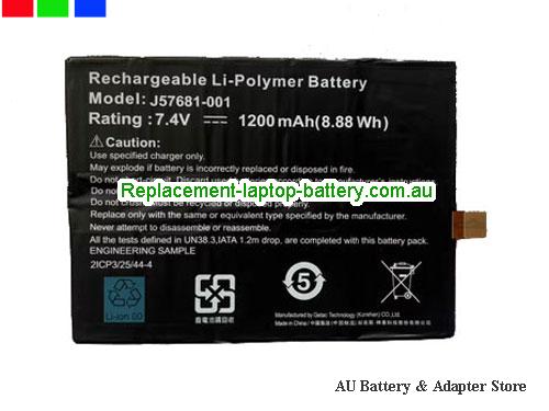 GETAC J57681-001 Battery 1200mAh, 8.88Wh  7.4V Black Li-Polymer