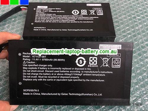 GETAC 3ICP5/55/76-3 Battery 8760mAh, 99.86Wh  11.4V Black Li-Polymer