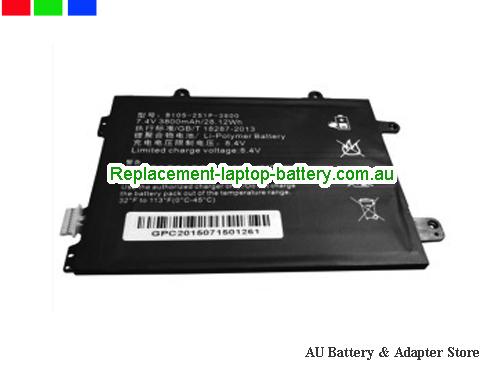 HASEE PCpad CM Battery 3800mAh, 28.12Wh 7.4V Black Li-Polymer