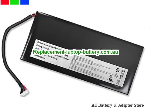 HASEE HXU4 Battery 3440mAh, 38.18Wh 11.1V Black Li-Polymer