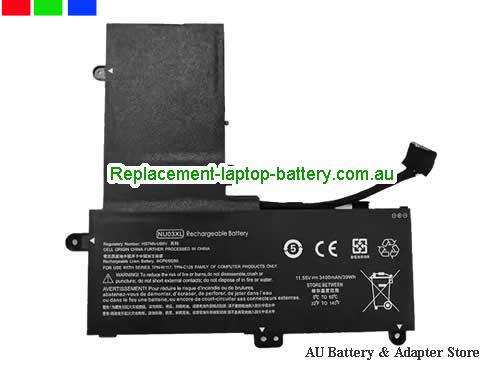 HP Stream 11-ab014ur Battery 3400mAh, 39Wh 11.55V Black Li-Polymer