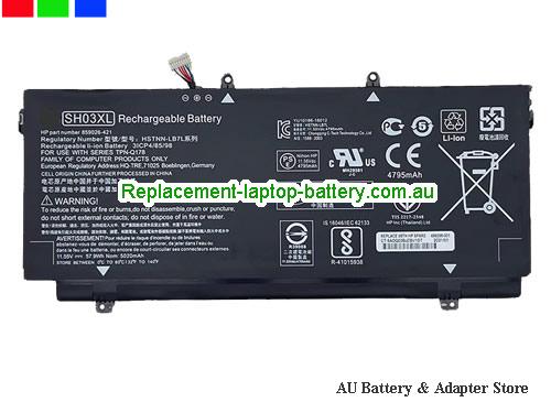 HP Spectre X360 13-AC030NF Battery 5020mAh, 57.9Wh 11.55V Black Li-Polymer