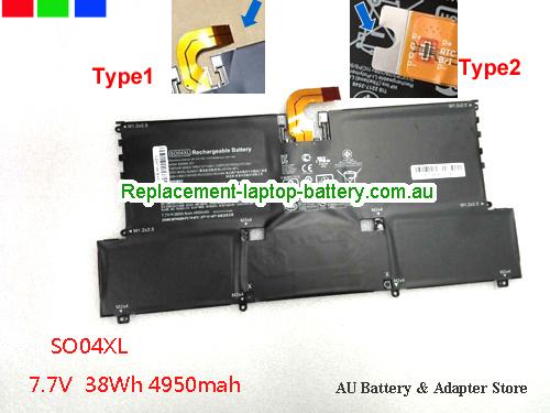 HP Spectre 13-V022TU Battery 4950mAh, 38Wh 7.7V Black Li-ion