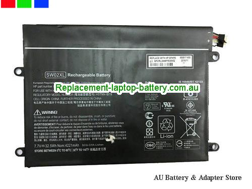 HP NOTEBOOK X2 10-P000UR Battery 4221mAh, 33Wh 7.7V Black Li-ion