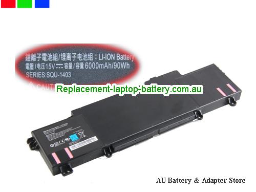 HASEE 911-E1 Battery 6000mAh, 90Wh 15V Black Li-ion