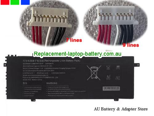 HASEE Ultra Slim 14.1 GWTC51427 Battery 4500mAh, 53.1Wh  11.4V Black Li-Polymer