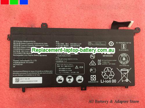 HUAWEI MateBook D 53010BAJ Battery 3800mAh, 43.3Wh 11.4V Black Li-Polymer