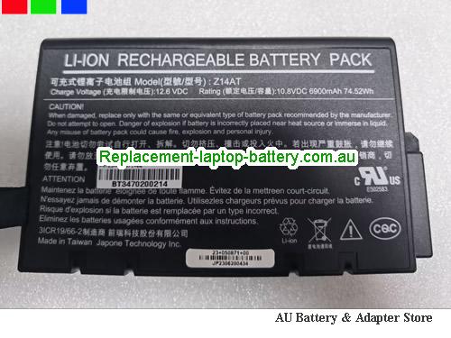 JAPONE Z14AT Battery 6900mAh, 74.52Wh 10.8V Black Li-ion