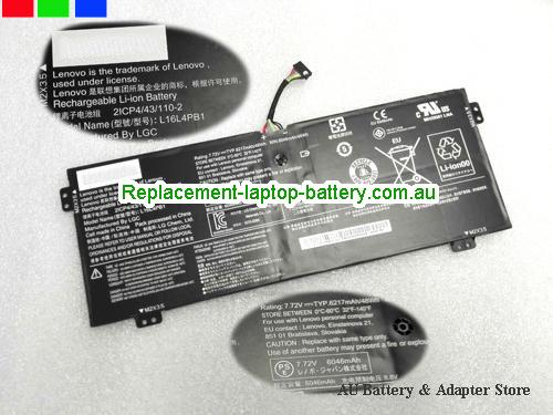 LENOVO Yoga 730-13IKB(81CT007YGE) Battery 6217mAh, 48Wh 7.72V Black Li-ion