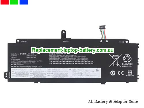 LENOVO ThinkPad X13 Gen 4(Intel)21EX000 Series Battery 3536mAh, 54.7Wh 15.48V Black Li-Polymer