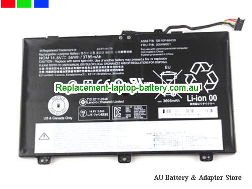 LENOVO 20DM-000VUS Battery 3785mAh, 56Wh 14.8V Black Li-ion