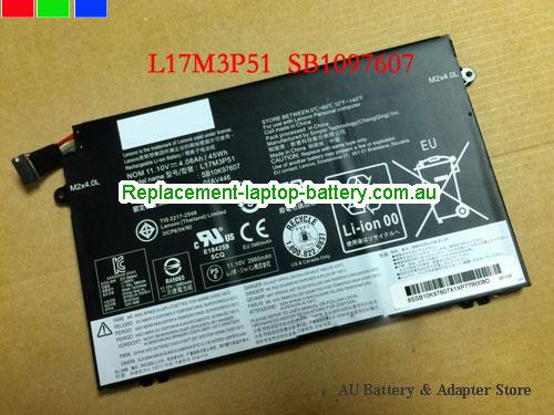 LENOVO ThinkPad E480-03CD Battery 4080mAh, 45Wh 11.1V Black Li-Polymer