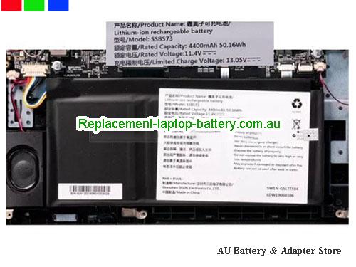 MECHREVO SSBS73 Battery 4400mAh, 50.16Wh 11.4V Black Li-Polymer
