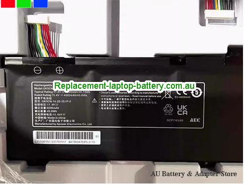 MECHREVO GK5CN14203S1P0 Battery 4100mAh, 46.74Wh 11.4V Black Li-Polymer