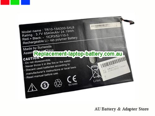 OTHER TR10-1S6300-S4L8 Battery 6540mAh, 24.19Wh  3.7V Black Li-ion