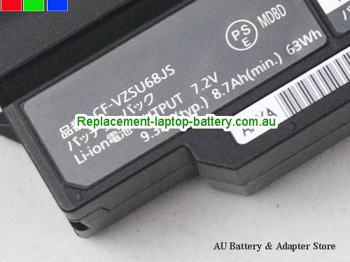 PANASONIC CF-J10 Battery 9300mAh, 63Wh , 8.7Ah 7.2V Black Li-ion