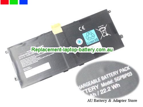 SONY Xperia Tablet Z series Battery 6000mAh, 22.2Wh 3.7V Black LITHIUM ION