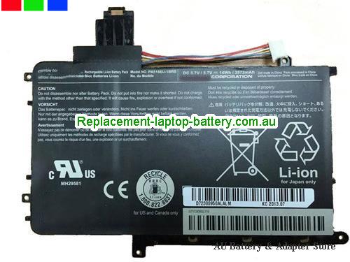 TOSHIBA PA5166U-1BRS Battery 3572mAh, 14Wh  3.7V Black Li-ion