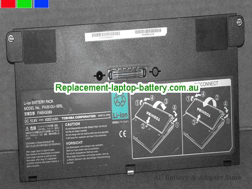 TOSHIBA Portege M400-104 Battery 4000mAh, 45Wh 10.8V Black Li-ion