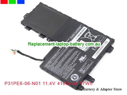 TOSHIBA P31PE6-06-N01 Battery 4160mAh, 50.73Wh 11.4V Black Li-ion