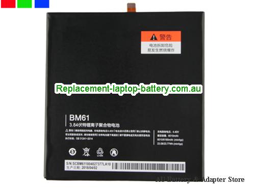 Australia BM61 Battery Li-Polymer XIAOMI 3.84v 23.08Wh AU BM61 Battery Li-Polymer XIAOMI 3.84v 23.08Wh